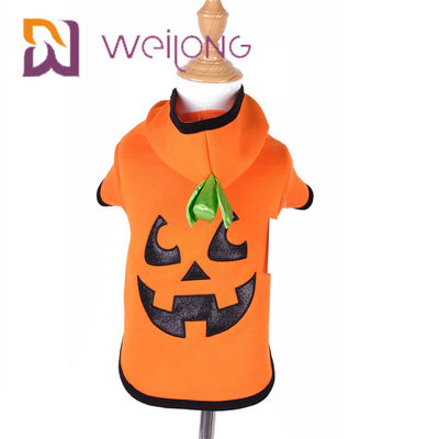 Одежды собаки кота Hoodie собаки тыквы хеллоуина стороны вышивки осени