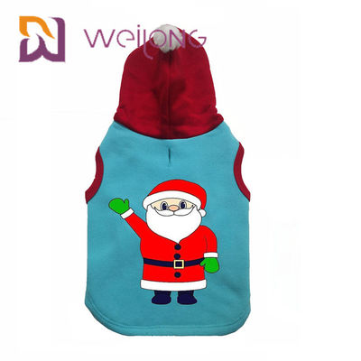 CVC Hoodie любимца зимы ватки одевает свитер Hoodie собаки кота рождества с Санта Клаусом