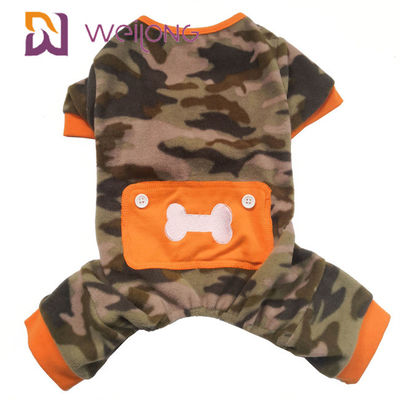 Поли ватка Onesie собаки черепа камуфлирования пижамы любимца зимы ватки
