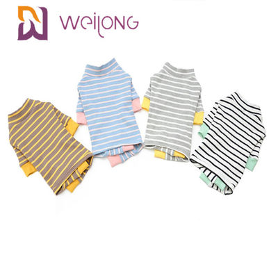 Пижамы собаки шотландки лета Striped черно-белые подгоняли покрашенную пряжу