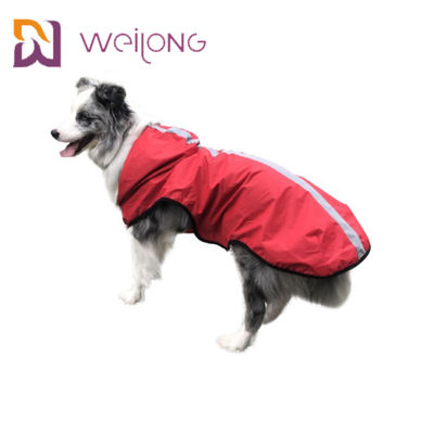 Водоустойчивая отражательная куртка Windbreaker собаки плаща любимца с клобуком