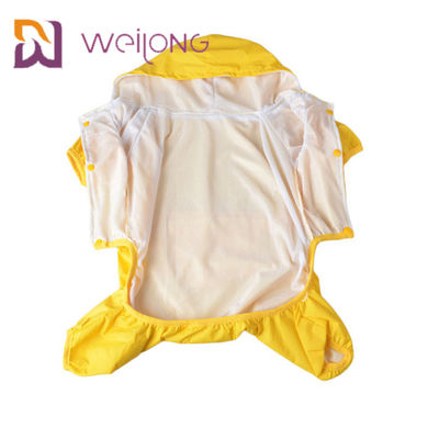 Курток плаща желтой собаки PU подкладка СЕТКИ кожаных облегченных Windproof