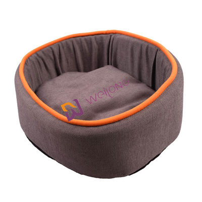 Круглая собственная личность кровати собаки донута льна полностью Washable грея кровать комфорта собаки BSCI