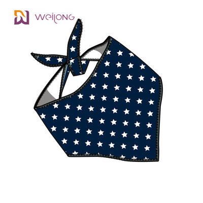 Bandanas собаки уникальных нашивок звезд ткани Bandana любимца формы регулируемых подходящих наградных прочных дизайнерские