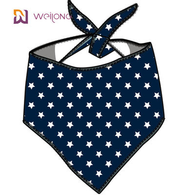 Bandanas собаки уникальных нашивок звезд ткани Bandana любимца формы регулируемых подходящих наградных прочных дизайнерские